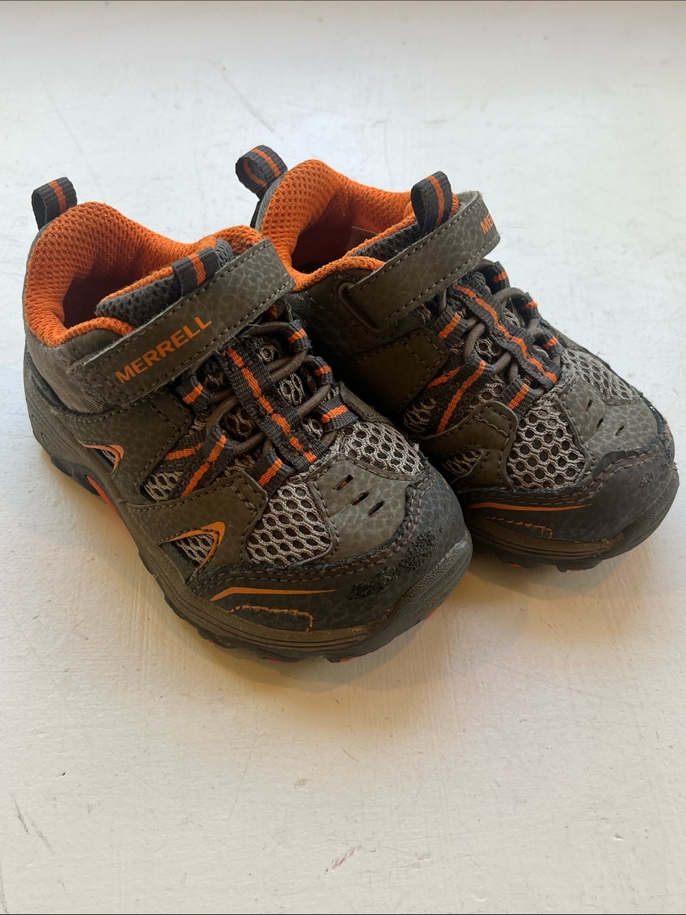 Merrell Kids Gray and Orange Trail Charger Sneakers Hiking